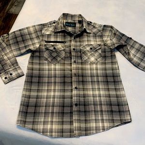 Boys long sleeve button down top